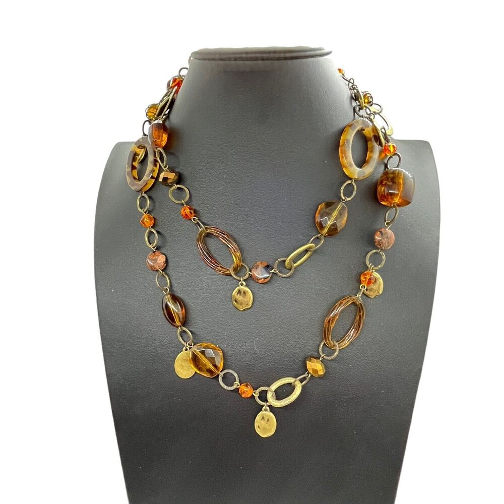 Premier Designs Honey Necklace 20363 Chunky Statement Bohemian Hippy Style